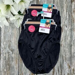 Women's Undershapers Hi-Cut Brief Underwear Panties 2, 3-Packs Size S5